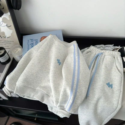 Autumn New Comfortable Fashion Casual Hoodie Set for Babies Cute Boys and Girls Sports Children's Clothes Korean Version