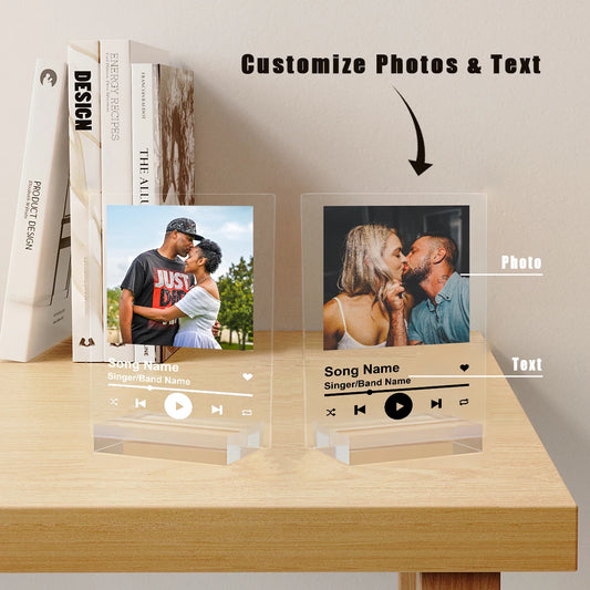 Personalized Acrylic Board and Base Customized Photo Text Name Home Decor Ornament Custom Wedding Jewelry Lover Friend Gift