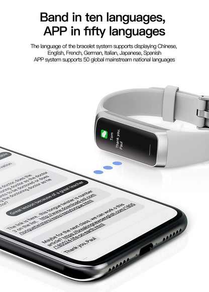 LIGE Amoled Smart Watch Smartwatch Band Women Heart Rate Blood Waterproof Connected Smart Bracelet Sport Fitness Tracker  Watch