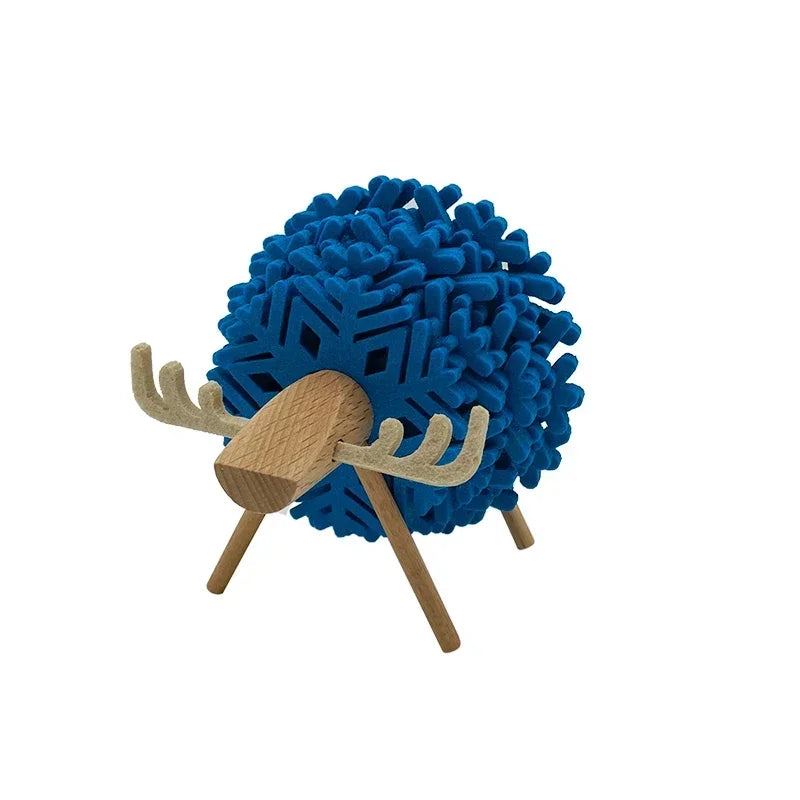 Creative Insulated Coaster Deer Shaped Beverage Coaster Sheep Felt Coaster Water Absorbing Home Office Desk Decorative Ornament