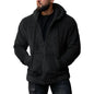 7 Color Option Men Fleece Hoodie Coats Autumn Winter Tie Collar Pocket Soft Flurry Fleece Zip Up Sweatshirt FYY-90090
