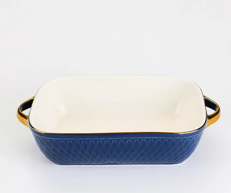 Baking Tray, Rectangle Oval, Ceramic Glaze, Baking Pan, Barbecue Salad Plate, Oven Kitchen Ware
