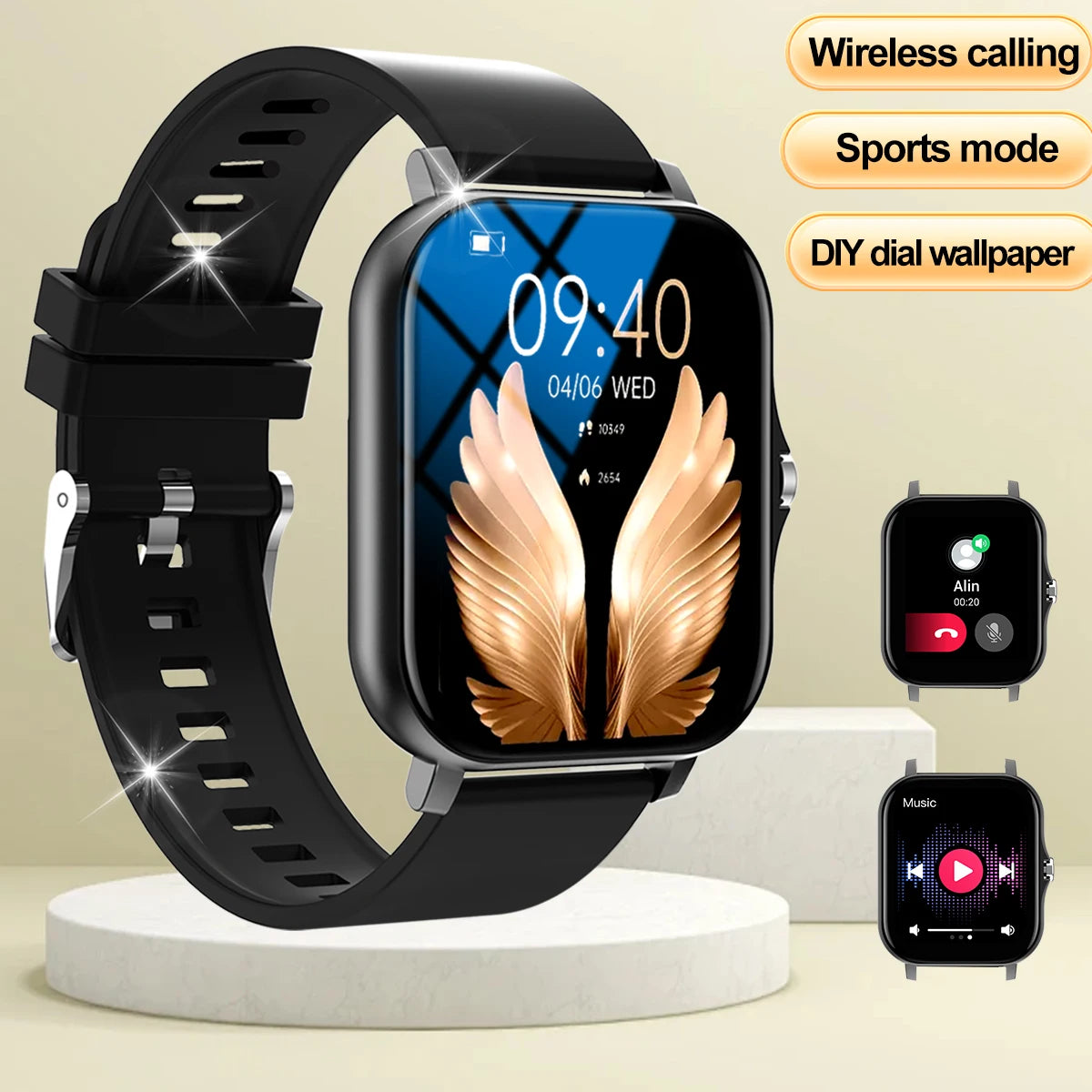 Smartwatch can answer and make calls, receive message reminders, multiple sports modes, compatible with Android and iPhone