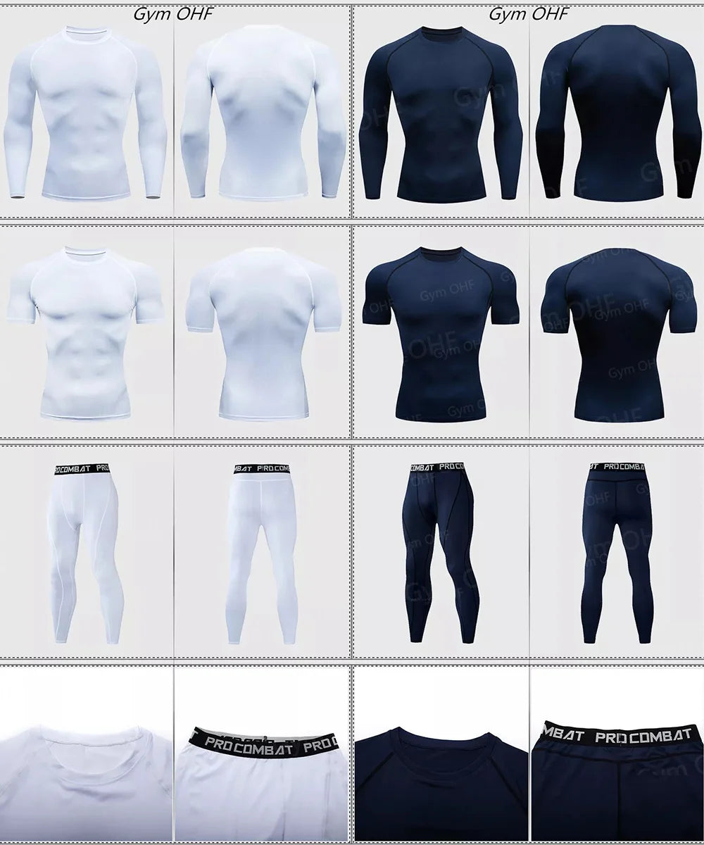 Men Bodybuilding Sports T-Shirt Quick Dry Running Shirt Long Sleeve Compression Top Gym T Shirt Men Fitness Tight Rashgad