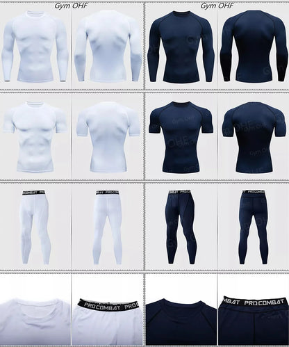 Men Bodybuilding Sports T-Shirt Quick Dry Running Shirt Long Sleeve Compression Top Gym T Shirt Men Fitness Tight Rashgad