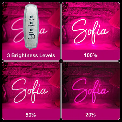 Custom Neon Sign Led Name Light for Kids Custom Name Signs Logo Birthday Lights Neon Led Personalized Gifts Bedroom Wall Decor