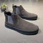 Men's Boots High Top Sneakers Designer Black Suede Short Boots Outdoor Slip on Casual Shoes Winter Platform Ankle Boots for Men