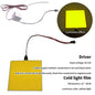Electroluminescent Eco-friendly Light Source, 12V, Adjustable DIY Frame, Flexible 10x10cm EL Backlight.