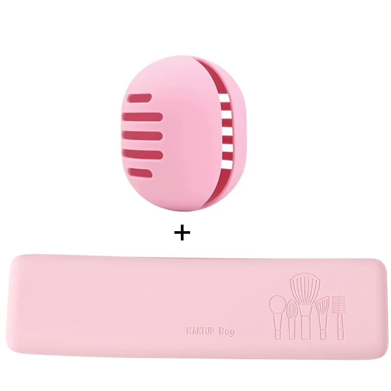 Makeup Sponge Holder Eco-Friendly Silicone Beauty Eggs Storage Case Multi-hole Travel Protable Cosmetic Puff  Organizer Box