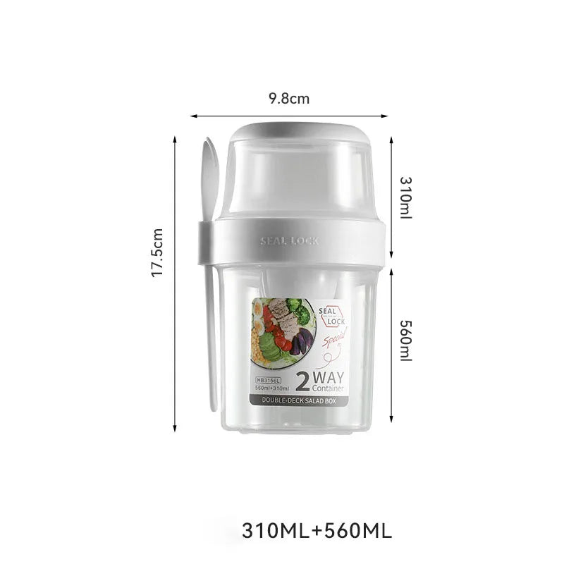 Carry Breakfast Cups, Salad Cups, Yogurt Cereal, Oatmeal Snacks, Parfait Containers and Salad Dressing Holders with Forks!