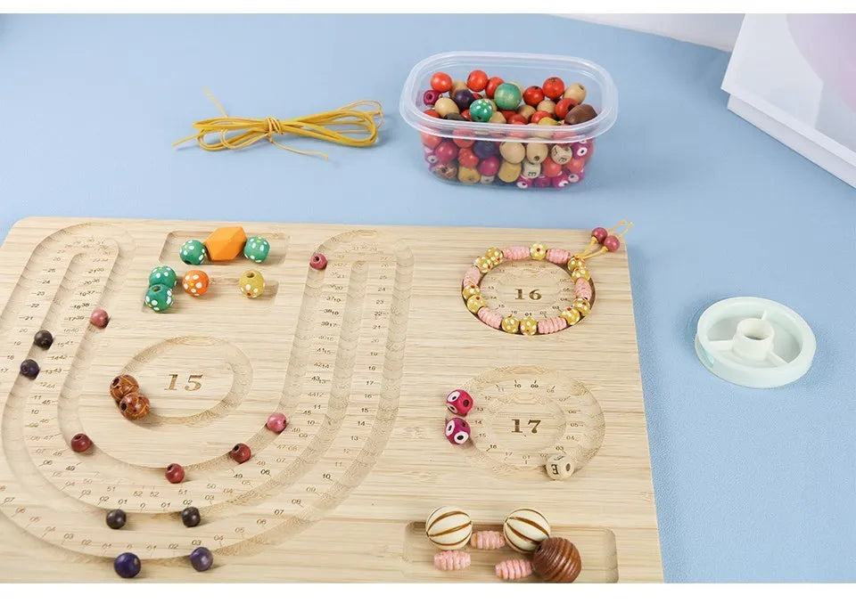Eco-Friendly Bamboo Bead Board Perfect Tool for Jewelry Making and Beading Projects Bracelet Necklaces Design Beading Mats Trays