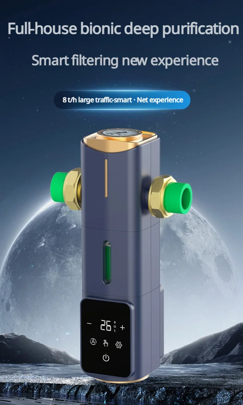 BORVA 8000L/H Smart Home Central Bionic Water Purification Pre-Filter with Automatic Timed Self-Cleaning and High Flow Rate