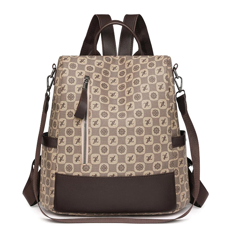 Anti Theft Letter Printed Backpack With Multifunctional Large Capacity Travel Backpacks High Quality Leather Mochilas SchoolBag