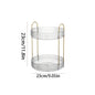 360° Rotating Cosmetic Organizer 3 Tier Transparent Diamond Pattern Cosmetic Rack Bathroom Cosmetic Vanity Organizer Countertop