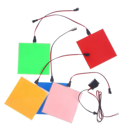 Electroluminescent Eco-friendly Light Source, 12V, Adjustable DIY Frame, Flexible 10x10cm EL Backlight.
