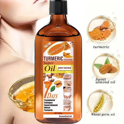 Turmeric Skin Care Essential Oil, Moisturizing and Brightening Effect, Gentle, Smooth, Delicate, Easy to Absorb, Repair and Brighten Skin. Suitable for Men and Women.