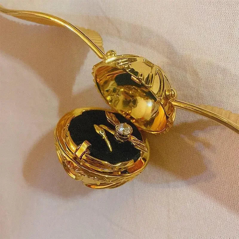 Gold-plated Snitch Ring Harries Derivative Peripheral Cosplay Potters Rotatable Niche Fan Little Wings Ring Women Jewelry Gifts