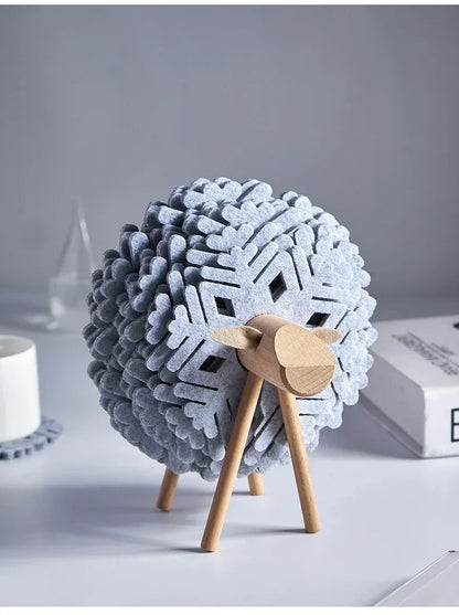 Creative Insulated Coaster Deer Shaped Beverage Coaster Sheep Felt Coaster Water Absorbing Home Office Desk Decorative Ornament