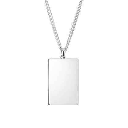 Print Demand Photo Necklace Personalized Picture Custom Gift For Men Woman Couple Family Father Chain Stainless Steel Jewelry