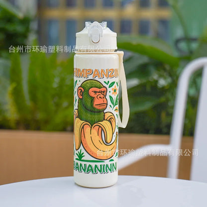 750ML Italian Brainrot Water Bottle Outdoor Drinking Cartoon Sports Cups Tung Tung Tung Sahur Tralalero Tralala Christmas Gift
