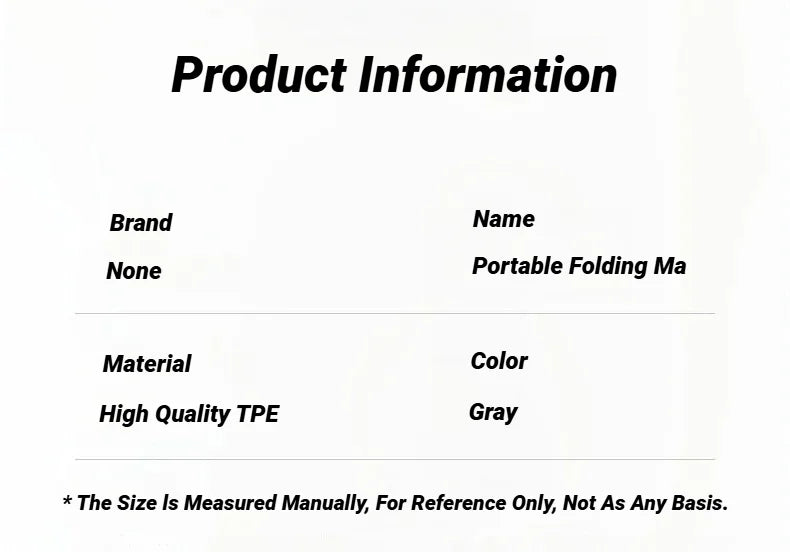 Foldable Yoga Mat Eco Friendly Tpe Folding Travel Fitness Exercise Double Sided Non-Slip For Pilates & Floor Workouts