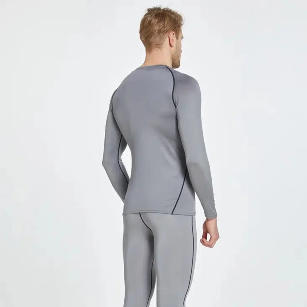 Men Bodybuilding Sports T-Shirt Quick Dry Running Shirt Long Sleeve Compression Top Gym T Shirt Men Fitness Tight Rashgad