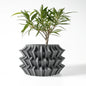 3D Printed Eco-Friendly Irregular Geometry Plant Pot Textured Lines Biodegradable maceta for Home Decoration  Sustainable Gift