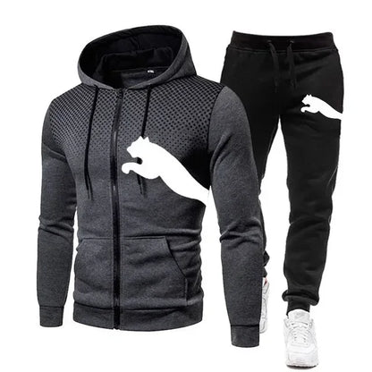 Hoodies Sets Men's Clothing Fashion Autumn/Winter Designer Clothing Hooded Jacket + Pants Suit Jogging Sportswear Two-piece Suit