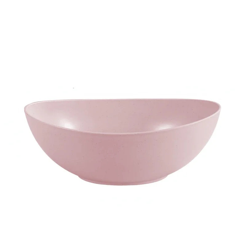 Sale Eco Friendly Wheat Straw Bowl Large Kitchen Fruit Salad Vegetable Dish Creative Microwavable Food Bowl for Household Use