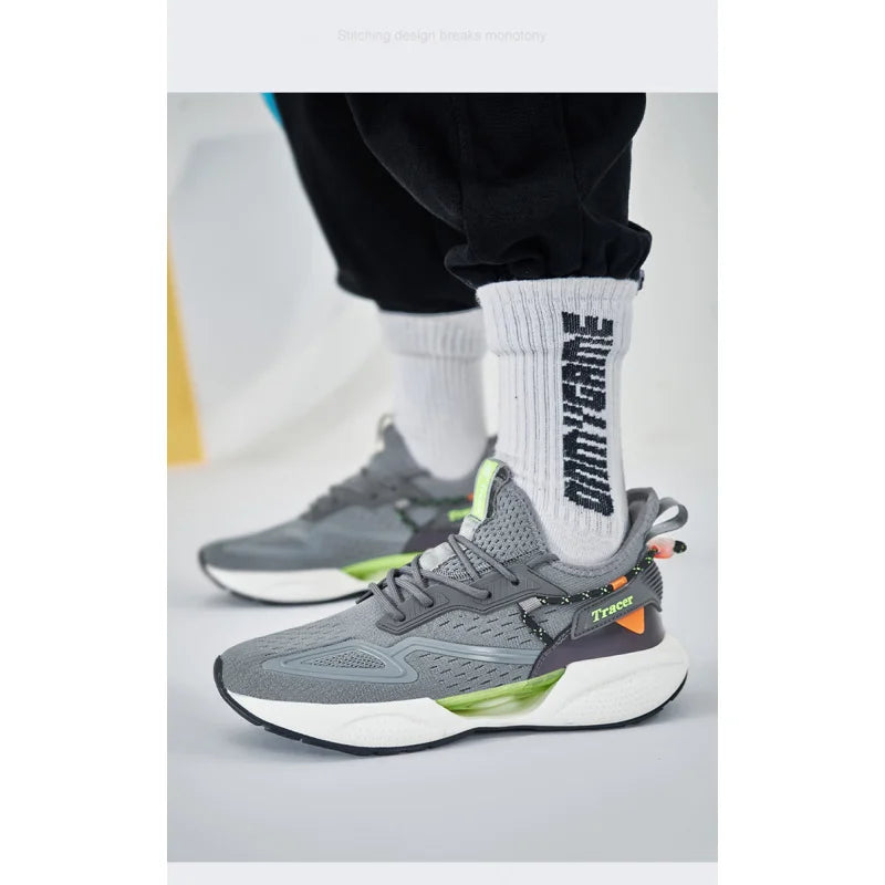 Men's sports shoes, lightweight carbon plate racing running shoes, winter shock absorption, anti slip, wear-resistant, breathabl