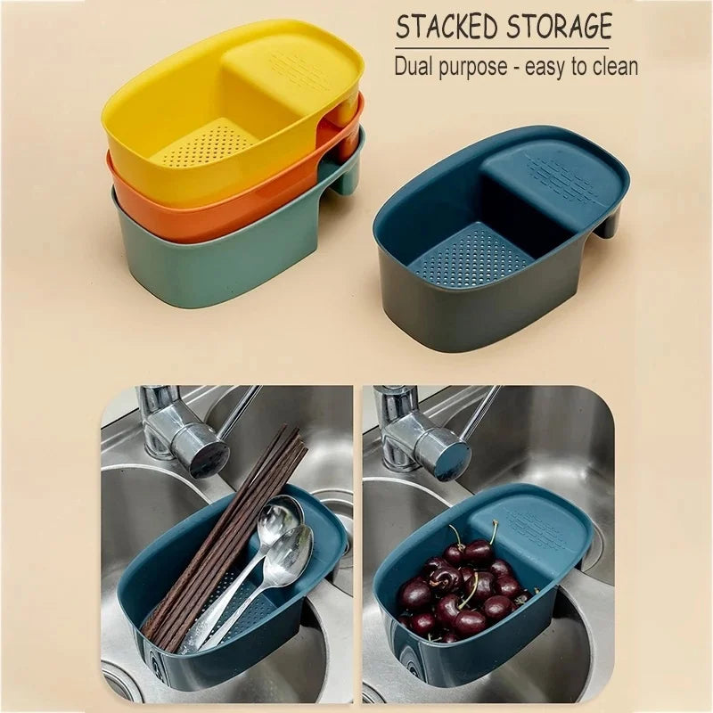 Kitchen Sink Filter Drainage Filter Basket Dry Wet Separation Garbage Filter Elephant Shaped Hanging Vegetable Washing Basket