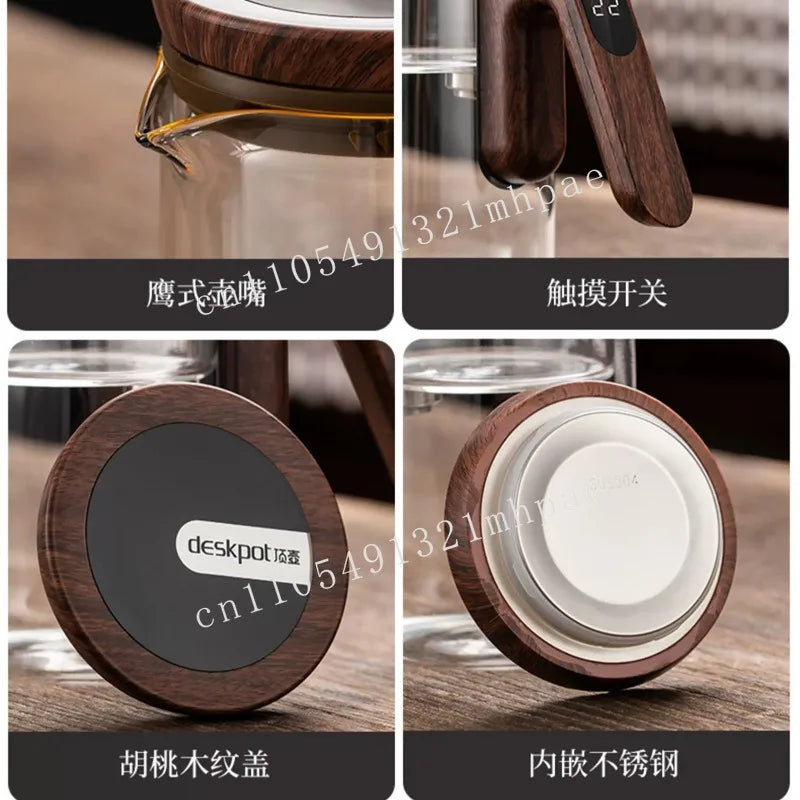 Smart Electric Automatic Glass Water Bottle intelligent timing teapot full glass inner tank automatic tea infuser