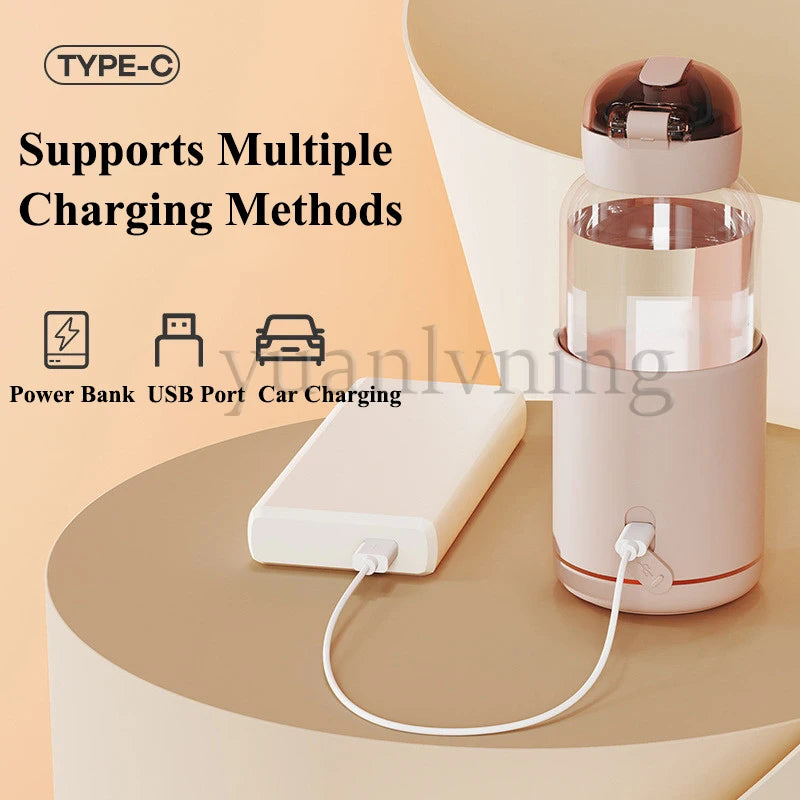 300ml Thermostatic Water Cup for Baby Smart Portable Baby Warm Bottle with Temperature Display USB Charge Wireless Heating Cup