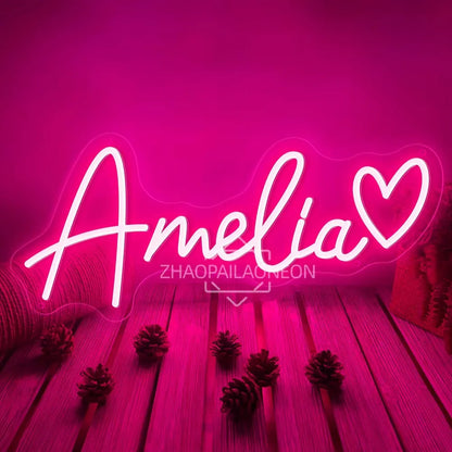 Custom Neon Sign Led Name Light for Kids Custom Name Signs Logo Birthday Lights Neon Led Personalized Gifts Bedroom Wall Decor