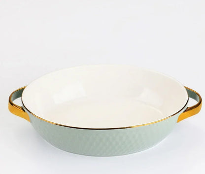 Baking Tray, Rectangle Oval, Ceramic Glaze, Baking Pan, Barbecue Salad Plate, Oven Kitchen Ware