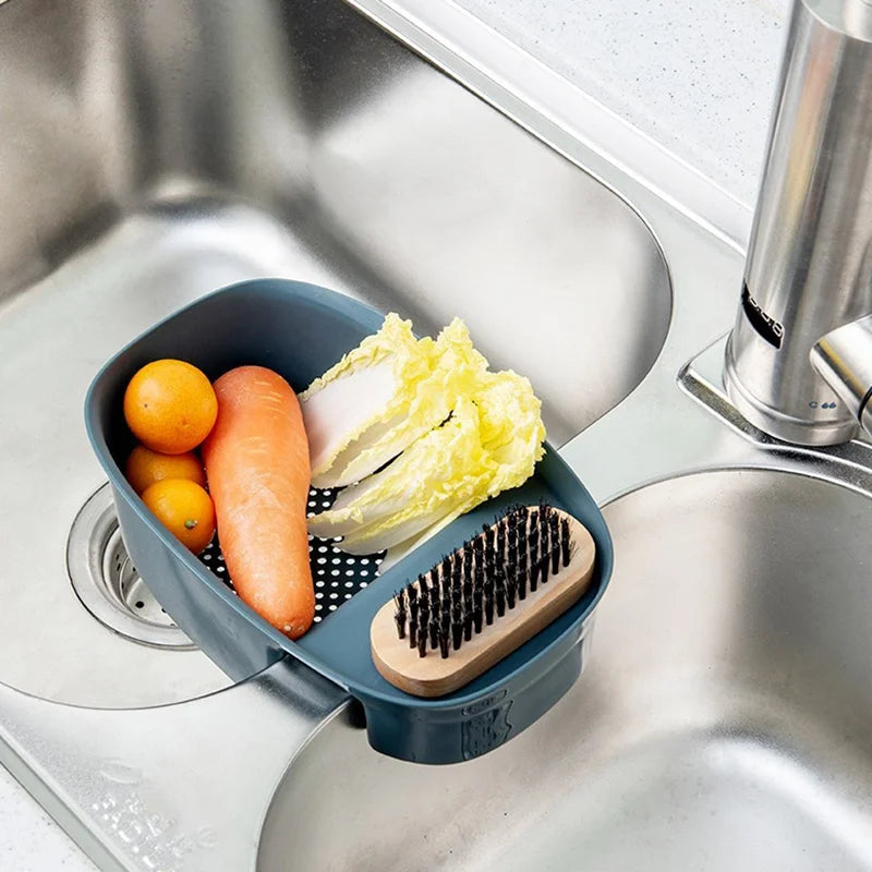 Kitchen Sink Filter Drainage Filter Basket Dry Wet Separation Garbage Filter Elephant Shaped Hanging Vegetable Washing Basket