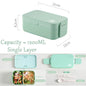Eco-Friendly Bamboo Fiber Lunch Box Microwave Leakproof Bento Container for School/Office/Picnic Portable Food Storage Container