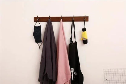 Bedroom Door Rear Solid Wood Hook Wall Hanger Hook Coat Rack Perforated Clothes Hook Closet Organizador Home Decoration