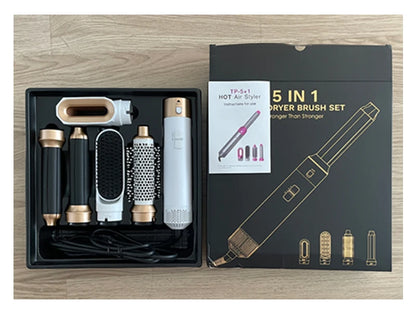 5 in 1 Hair Dryer Hot Comb Set Professional Curling Iron Hair Straightener Styling Tool For Professional Hair Dryer Household