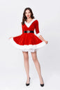 Christmas Dress Outfit For Adult Females Performance Queen Santa Lolita Party Dresses Woman Clothes And Fishnet Stockings