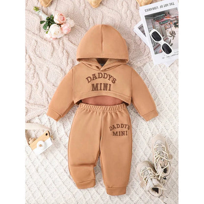Baby Boy Clothing Sets "DADDYS MINI" Fall Baby Girl Infant Outfits Hoodies Tops Pants 3pcs Long Sleeve Infant Suits