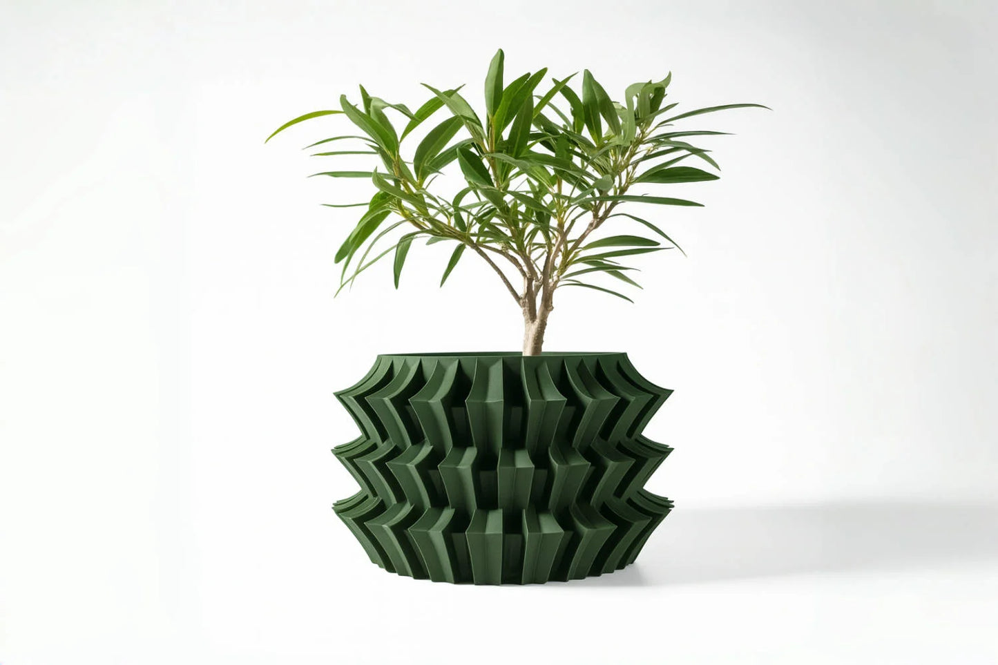 3D Printed Eco-Friendly Irregular Geometry Plant Pot Textured Lines Biodegradable maceta for Home Decoration  Sustainable Gift