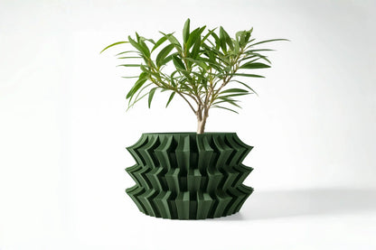 3D Printed Eco-Friendly Irregular Geometry Plant Pot Textured Lines Biodegradable maceta for Home Decoration  Sustainable Gift