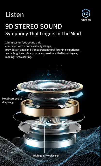 Wireless Bluetooth Headset HD Sound Quality Stereo Universal Headset Touch Light Low Price without the packaging box