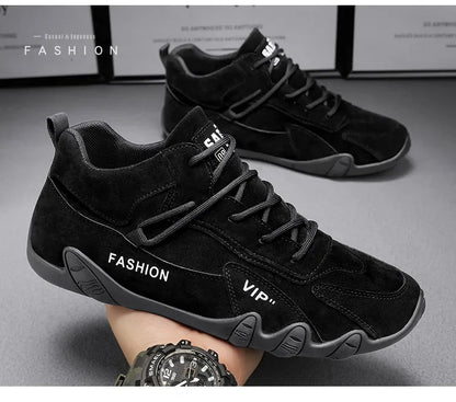 Ankle Boots For Men 2025 Spring Man Casual Sneakers Non Slip Khaki Work Mens Shoe Short Boots Loafers Lace Up Zapatillas Hombre