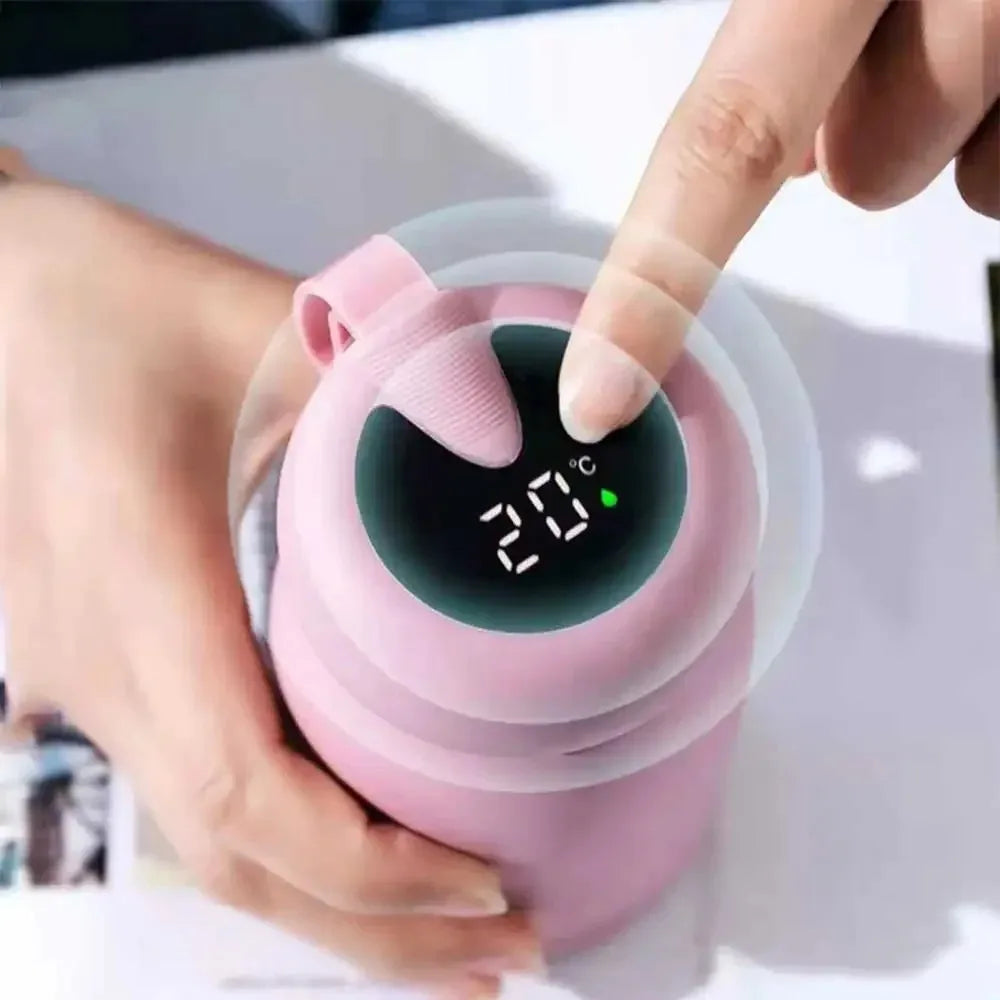 320ml Smart Thermos Cup Stainless Steel Double Wall Intelligent Thermos Bottle Mini Digital Temperature Display Insulation Cup