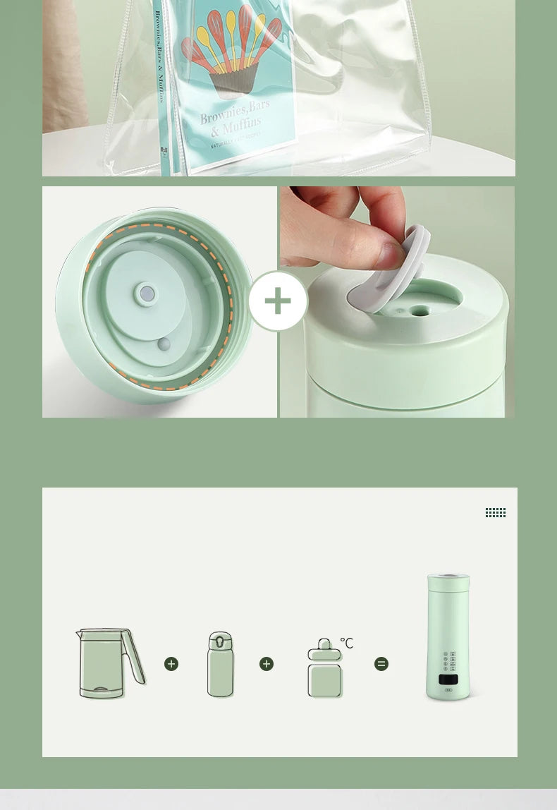 Smart Digital Water Bottle Electric Kettles with Smart Temperature Control Cup Heated Thermal Bottle Stainless Steel Thermos