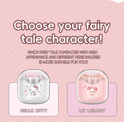 EBL19 Tws Wireless Bluetooth Headset Transparent Case Cute Hello Kitty Design Stereo Sound Earphones for All Smartphones