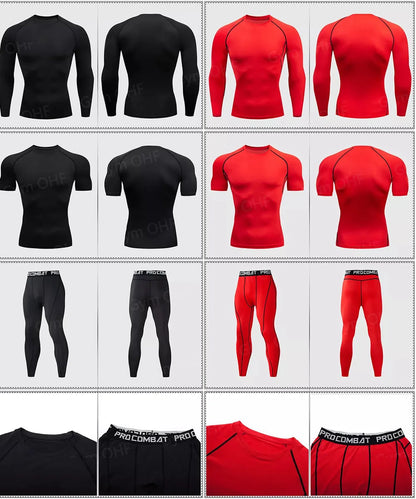 Men Bodybuilding Sports T-Shirt Quick Dry Running Shirt Long Sleeve Compression Top Gym T Shirt Men Fitness Tight Rashgad