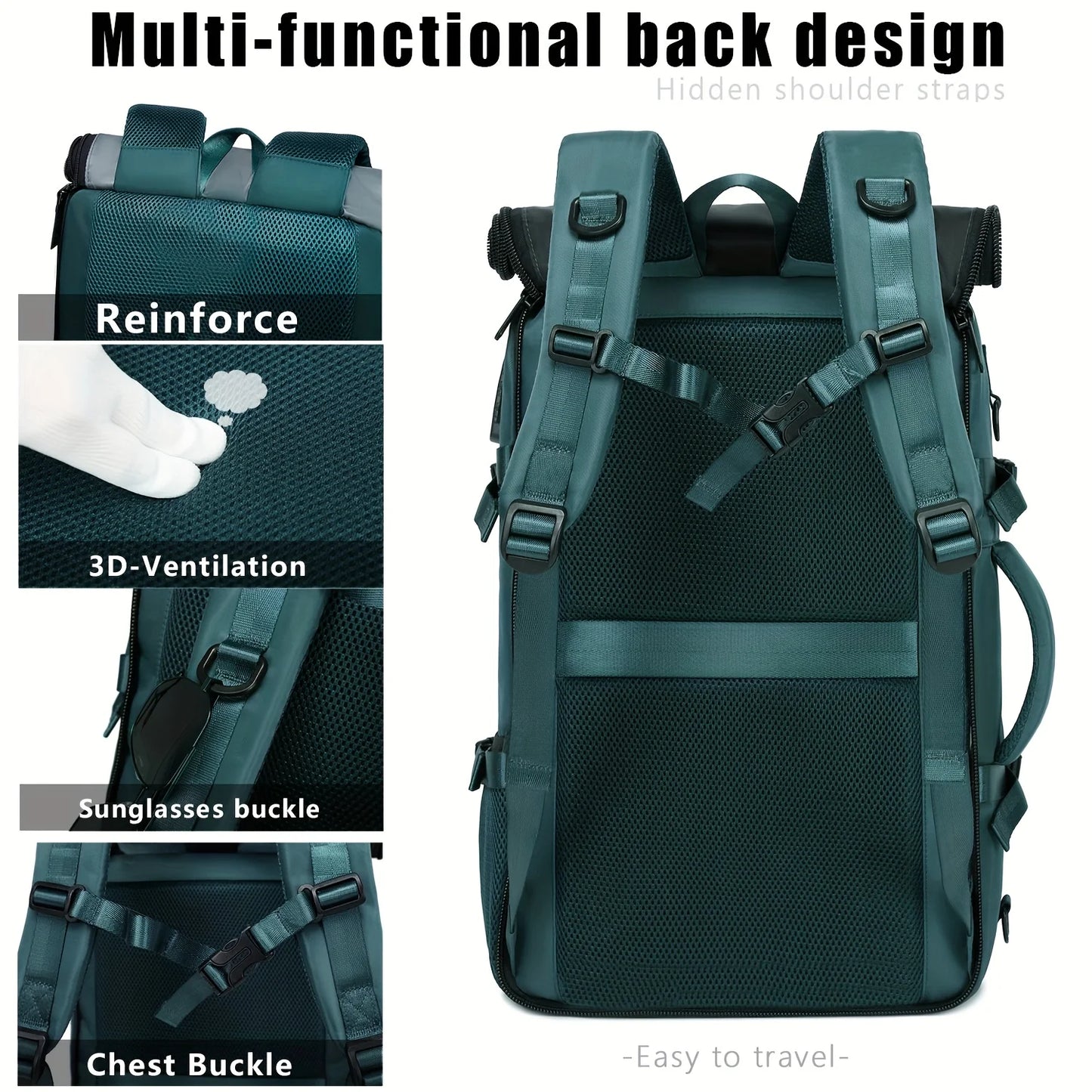 Large-capacity travel backpacks, fashionable travel commuter bags, multi-functional three-in-one handbags